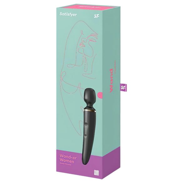 Satisfyer Wand-er Woman - vanntett massasjevibrator (svart)