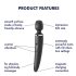 Satisfyer Wand-er Woman - vanntett massasjevibrator (svart)