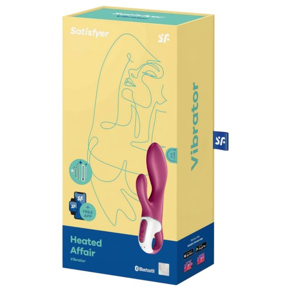 Satisfyer Heated Affair - varmende klitorisvibrator med arm (rød)