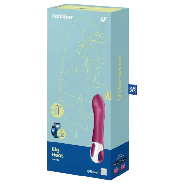 Satisfyer Big Heat - oppladbar G-punkt-vibrator med varme (rød)