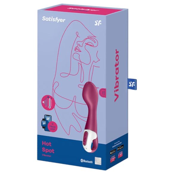 Satisfyer Hot Spot - oppladbar, varmende G-punkt vibrator (rød)