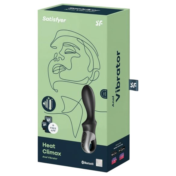 Satisfyer Heat Climax - smart, varmende analvibrator (svart)