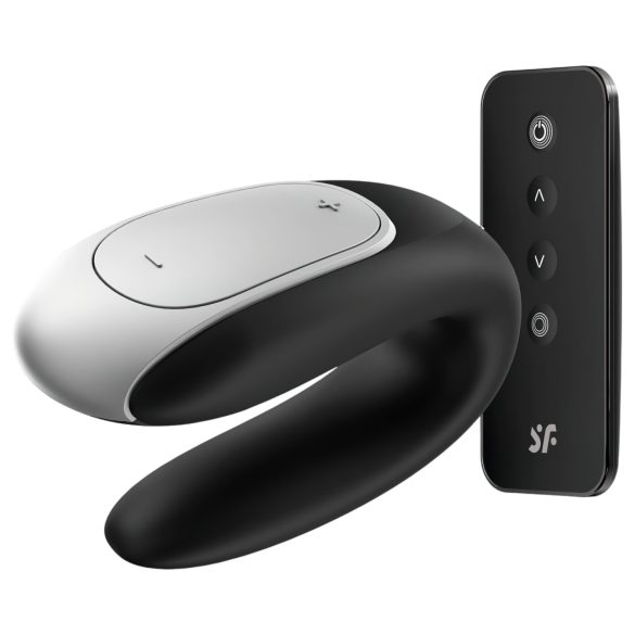 Satisfyer Double Fun - smart, vanntett parvibrator (svart)