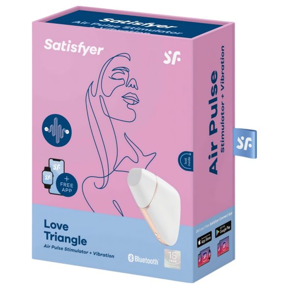 Satisfyer Love Triangle - smart luftbølgevibrator for klitoris (hvit)