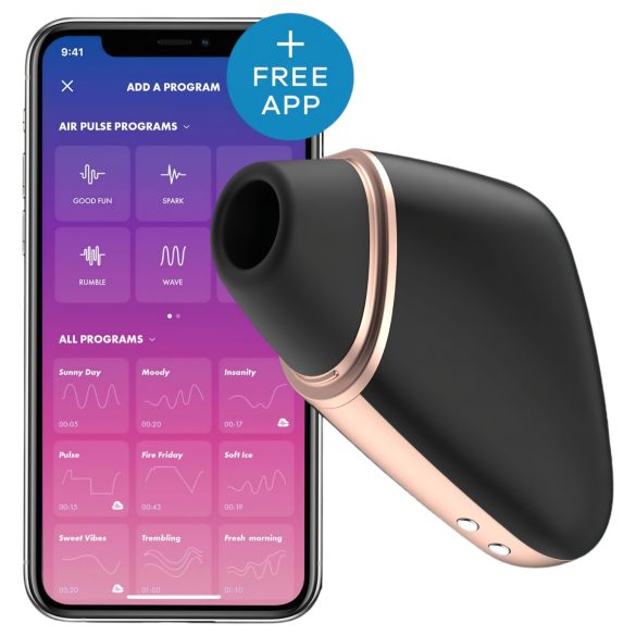Satisfyer Love Triangle - smart klitorisstimulator med lufttrykk (svart)