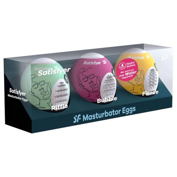 Satisfyer Egg RBF - Sett med 3 eggmasturbatorer