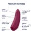 Satisfyer Curvy 1+ - smart klitorisstimulator (rød)