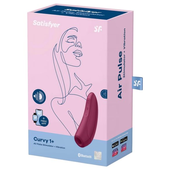 Satisfyer Curvy 1+ - smart klitorisstimulator (rød)