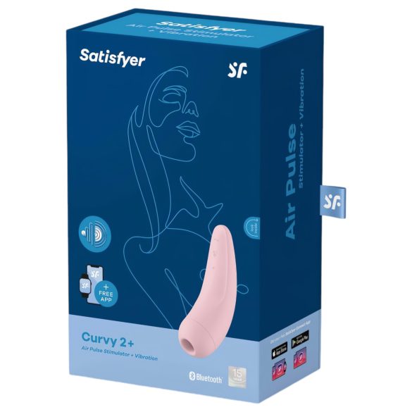 Satisfyer Curvy 2+ - smart klitorisstimulator med luftpulser (rosa)