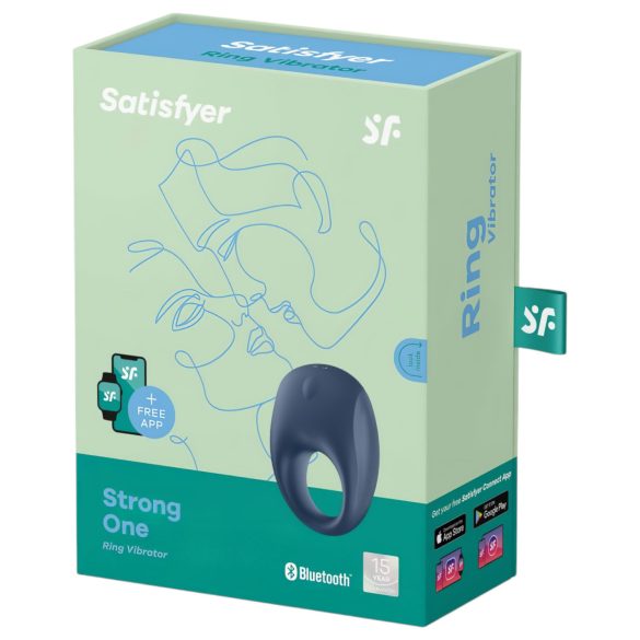 Satisfyer Strong One - smart vibrerende penisring (blå)