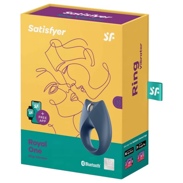Satisfyer Royal One - Intelligente penisring med vibrasjon (blå)