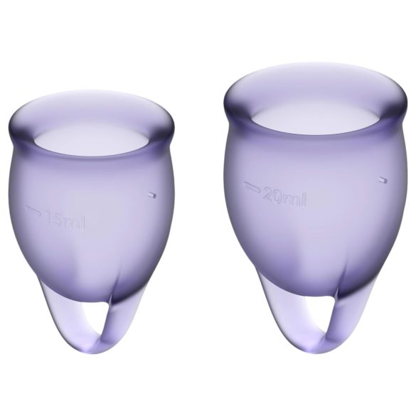 Satisfyer Feel Confident - menstruasjonskopp sett (lilla)