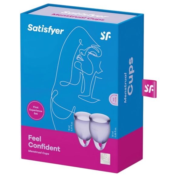Satisfyer Feel Confident - menstruasjonskopp sett (lilla)