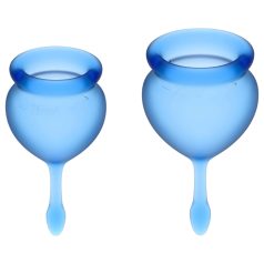 Satisfyer Feel Good - menstruasjonskopp sett (blå) - 2 stk Satisfyer Feel Good - menstruasjonskopp sett (blå) - 2 stk