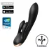 Satisfyer Double Flex - appstyrt vibrator med klitorisstimulator (svart)