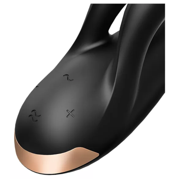 Satisfyer Double Flex - appstyrt vibrator med klitorisstimulator (svart)