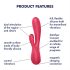 Satisfyer Mono Flex - smart vannbestandig vibrator (rød)