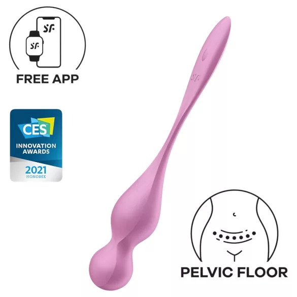 Satisfyer Love Birds 1 - App-styrte vibrerende geishakuler (rosa)