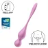 Satisfyer Love Birds 1 - App-styrte vibrerende geishakuler (rosa)