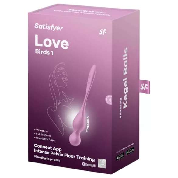 Satisfyer Love Birds 1 - App-styrte vibrerende geishakuler (rosa)
