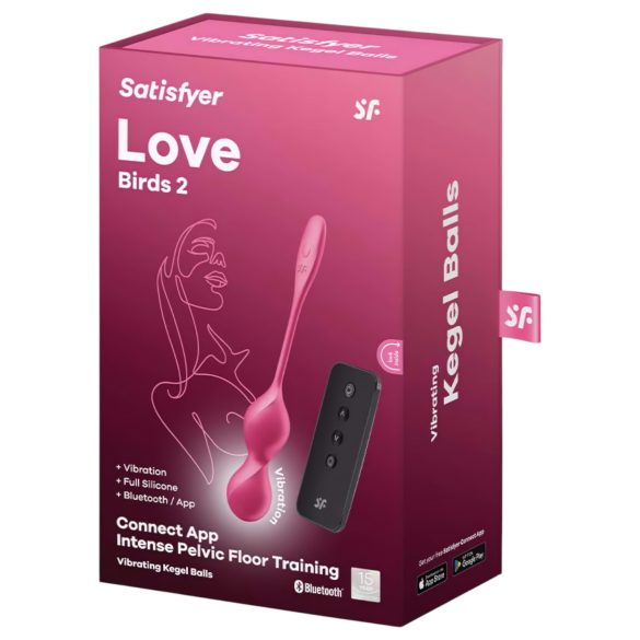 Satisfyer Love Birds 2 - smart vibrerende kegelballer (rosa)