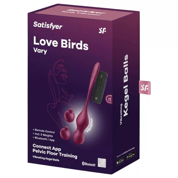Satisfyer Love Birds Vary - App-styrt vibrerende geishakule (rød)