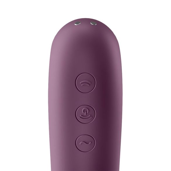 Satisfyer Dual Kiss - 2-i-1 vaginal og klitoris vibrator (lilla)