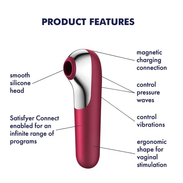 Satisfyer Dual Love - smart vagina- og klitorisvibrator (rød)