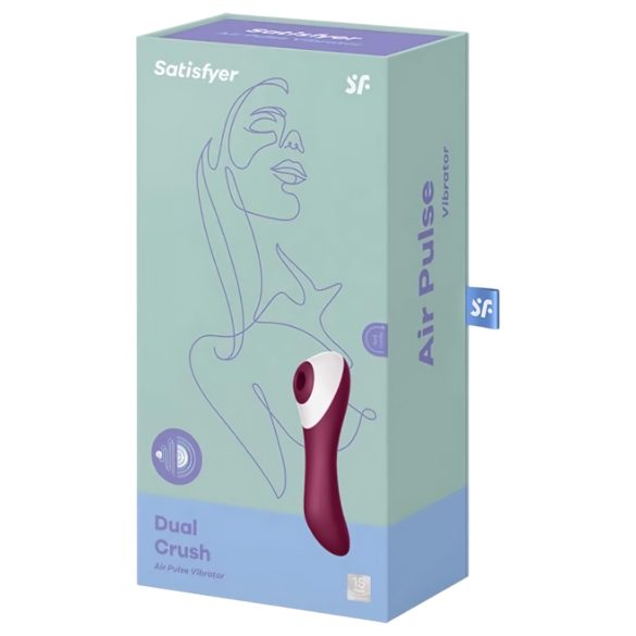 Satisfyer Dual Crush - dobbel nytelse vibrator (rød)