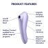 Satisfyer Dobbel Glede - smart 2-i-1 luftbølgevibrator (lilla)