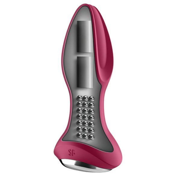 Satisfyer Rotator Plug 2 - oppladbar, perlet analvibrator (rød)