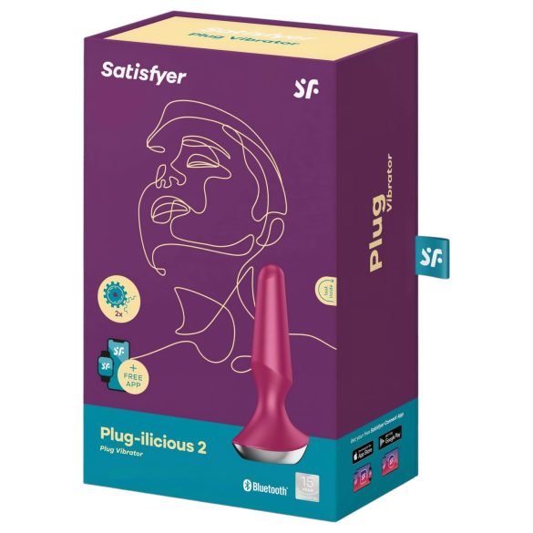 Satisfyer Plug-ilicious 2 - smart analvibrator (rød)