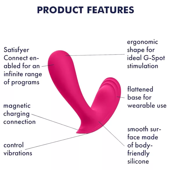 Satisfyer Top Secret - App-styrt vibrator (rosa)