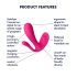 Satisfyer Top Secret Plus - smart 3-armet vibrator (rosa)