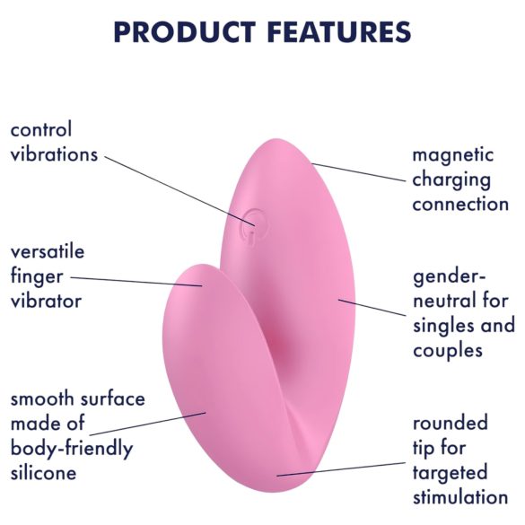 Satisfyer Love Riot - oppladbar, vanntett fingervibrator (rosa)