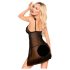 Penthouse After Sunset - gjennomsiktig babydoll med truse (svart) - L/XL