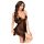 Penthouse Sweet Beast - Roser Baby Doll Sett (svart) - M/L