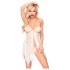 Penthouse Sweet Beast - rosa babydoll-sett (hvit) - L/XL