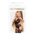 Penthouse Hottie - blonder og stroppete nettingsett (svart) - XL