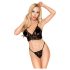 Penthouse Dobbel Krydder - blondesett med BH (svart) - L/XL