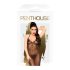 Penthouse Love on Fire - lang, glitrende, gjennomsiktig kjole med stringtruse (svart) - M/L