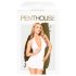Penthouse Earth-shaker - halterneck kjole og stringtruse (hvit) - L/XL