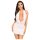Penthouse Heart Rob - halterneck kjole og stringtruse (hvit) - M/L