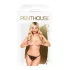 Penthouse Hot Getaway - sort truse med sløyfe og blonder, åpen bak - L/XL
