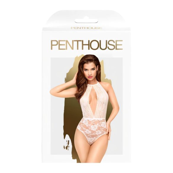 Penthouse Toxic Powder - halterneck body (hvit) - L/XL