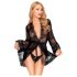 Penthouse Hypnotic Power - blonde kimono med stringtruse (svart)