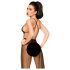 Penthouse Forplay - frekk blondebody med tyllskjerf (svart) - M/L
