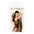 Penthouse Forplay - frekk blondebody med tyllskjerf (svart) - M/L