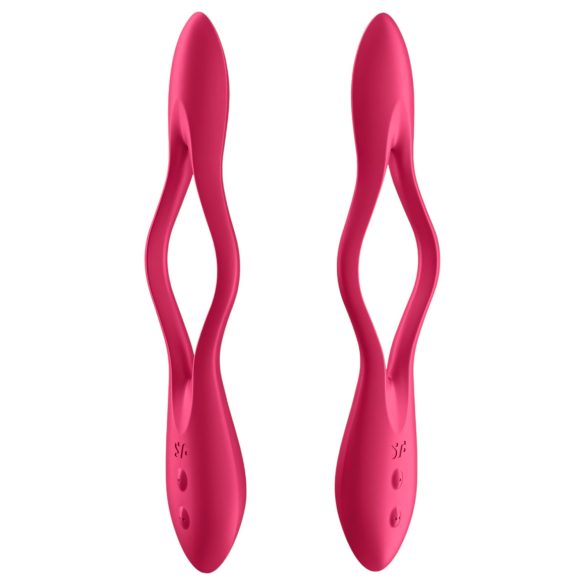 Satisfyer Elastic Joy - oppladbar, fleksibel parvibrator (rød)