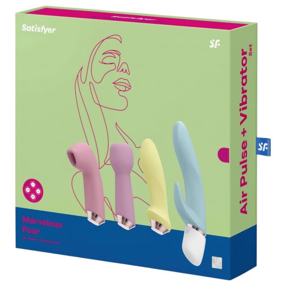Satisfyer Marvelous Four - oppladbart vibratorsett (4 deler)